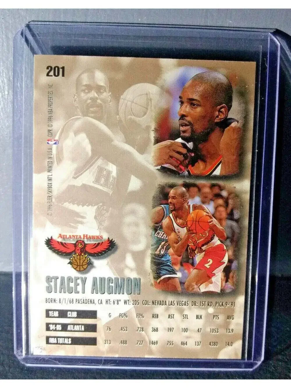 1995-96 Stacey Augmon #201 Basketball Card